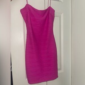 Hot pink short dress